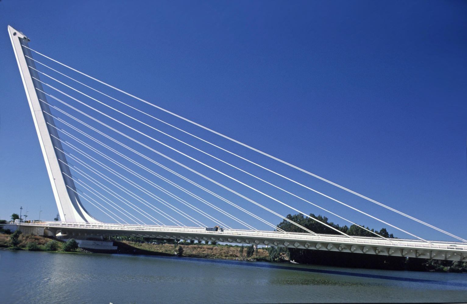 Sevilla: Alamillo-Brücke (Calatrava 1992)