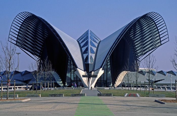 TGV-Bahnhof Lyon-Satolas, Haupthalle (Calatrava 1994)